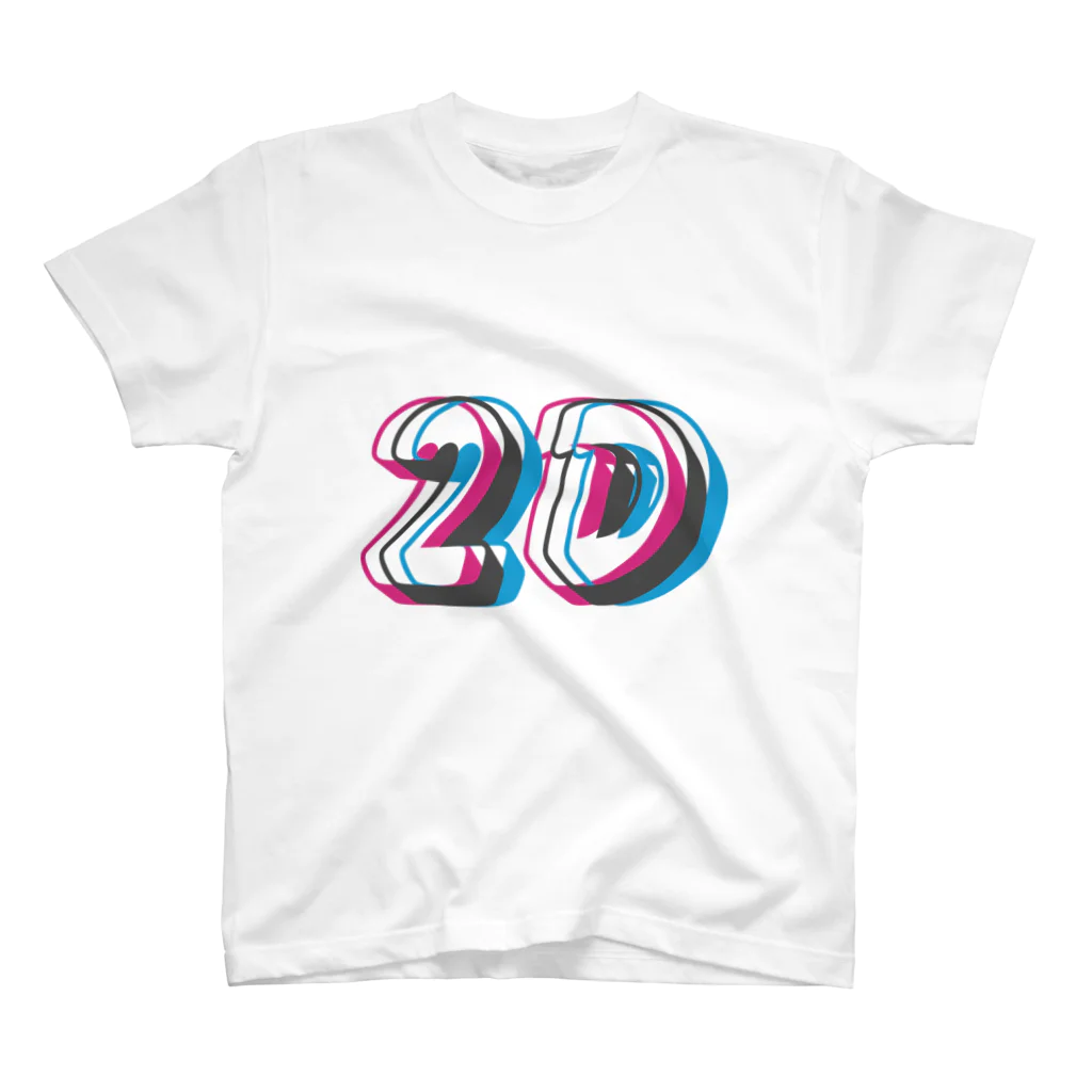 しぶき   やのアナグリフ2D Regular Fit T-Shirt