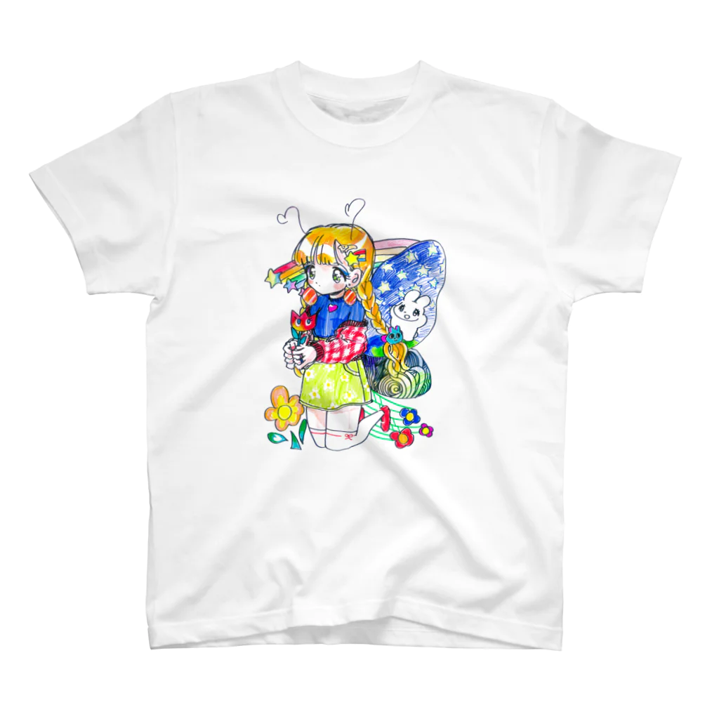 ENERGIE Girlz(Suzuri)の【caution】colorful!! スタンダードTシャツ