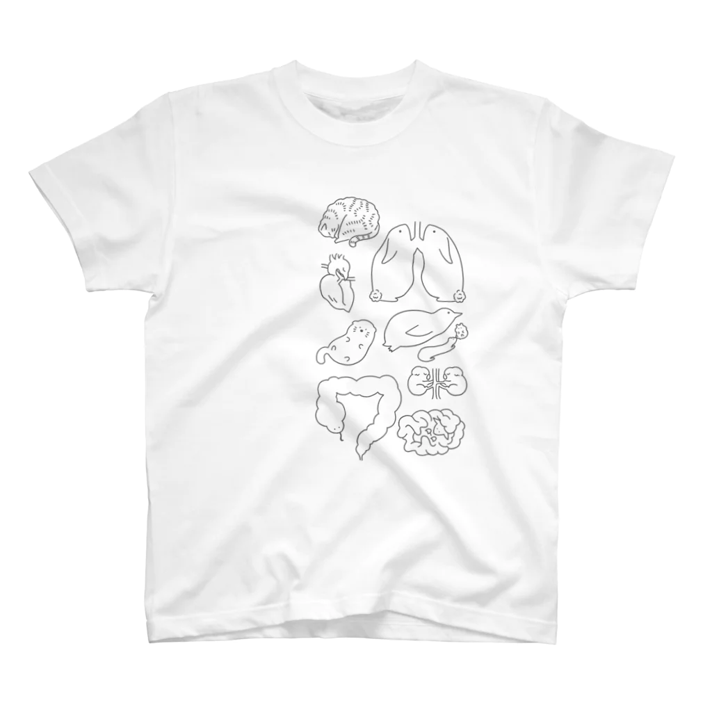 issyoのzooki(線画ver) スタンダードTシャツ