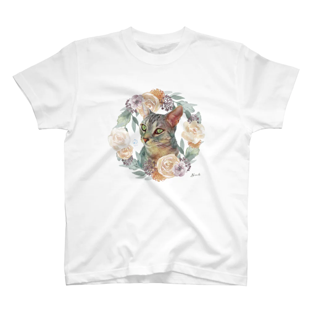 猫カフェラグドール（大阪難波）の猫カフェラグドールにっくflower スタンダードTシャツ