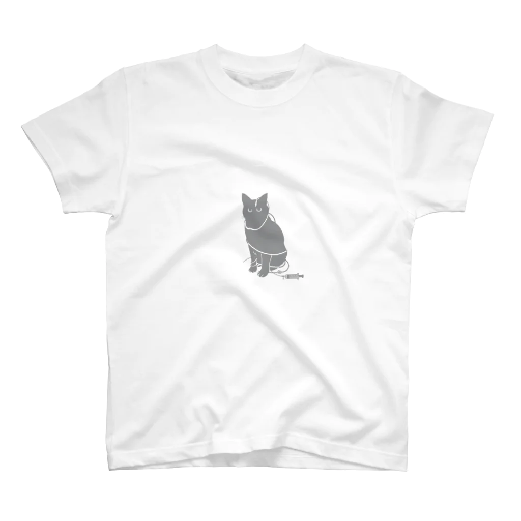 issyoの絡まる猫(リアルグレーver) Regular Fit T-Shirt