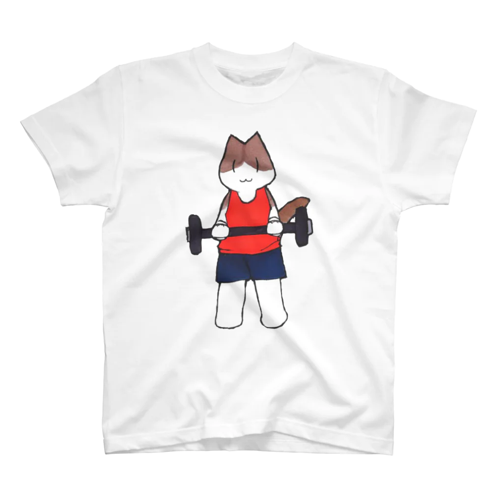 猫会議のフィットネスにゃんこ 上げる Regular Fit T-Shirt