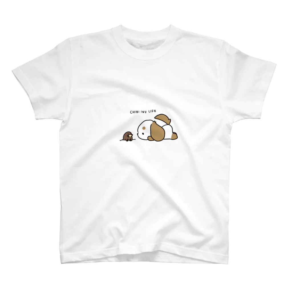 ちびらいふ。のもぐらとちびいぬ スタンダードTシャツ