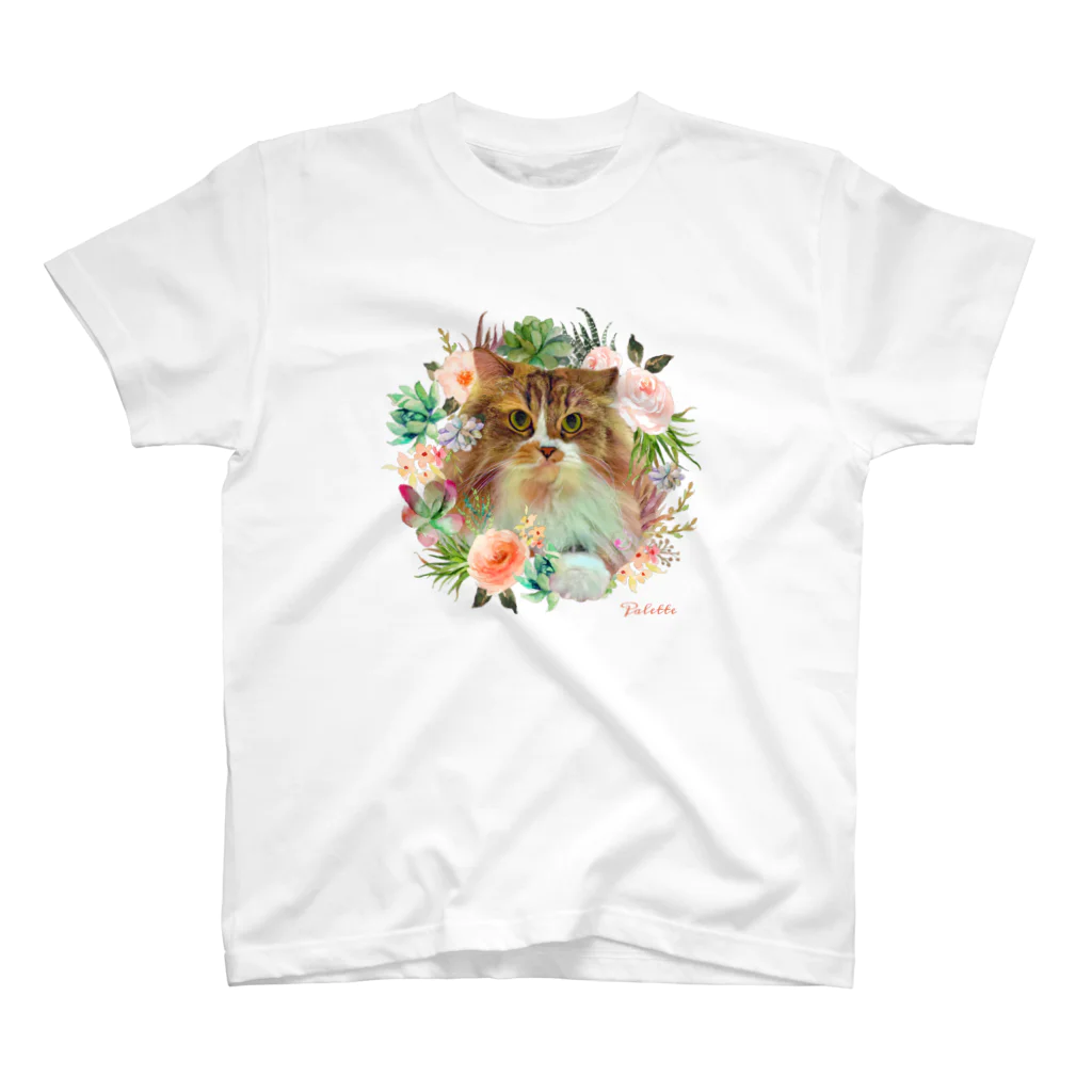 猫カフェラグドール（大阪難波）の猫カフェラグドールぱれっとflower Regular Fit T-Shirt