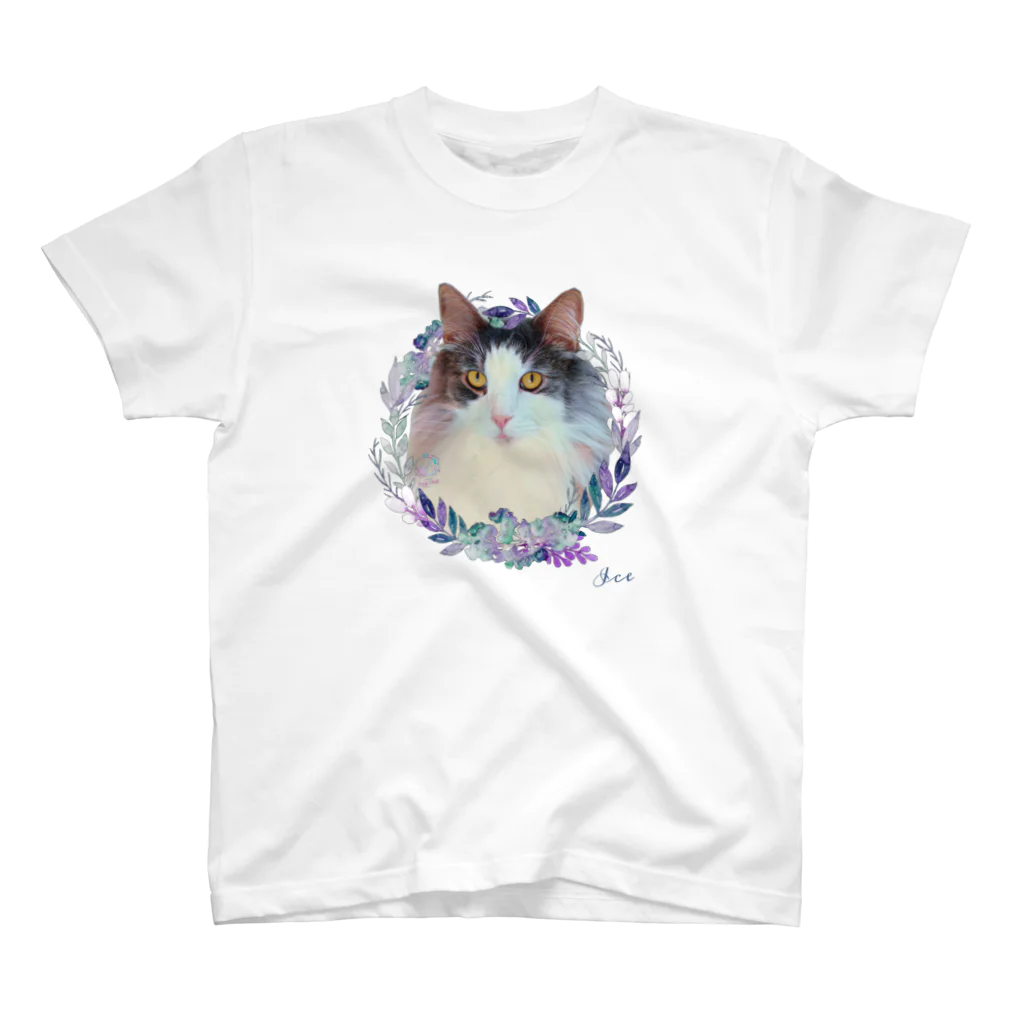 猫カフェラグドール（大阪難波）の猫カフェラグドールあいすflower Regular Fit T-Shirt