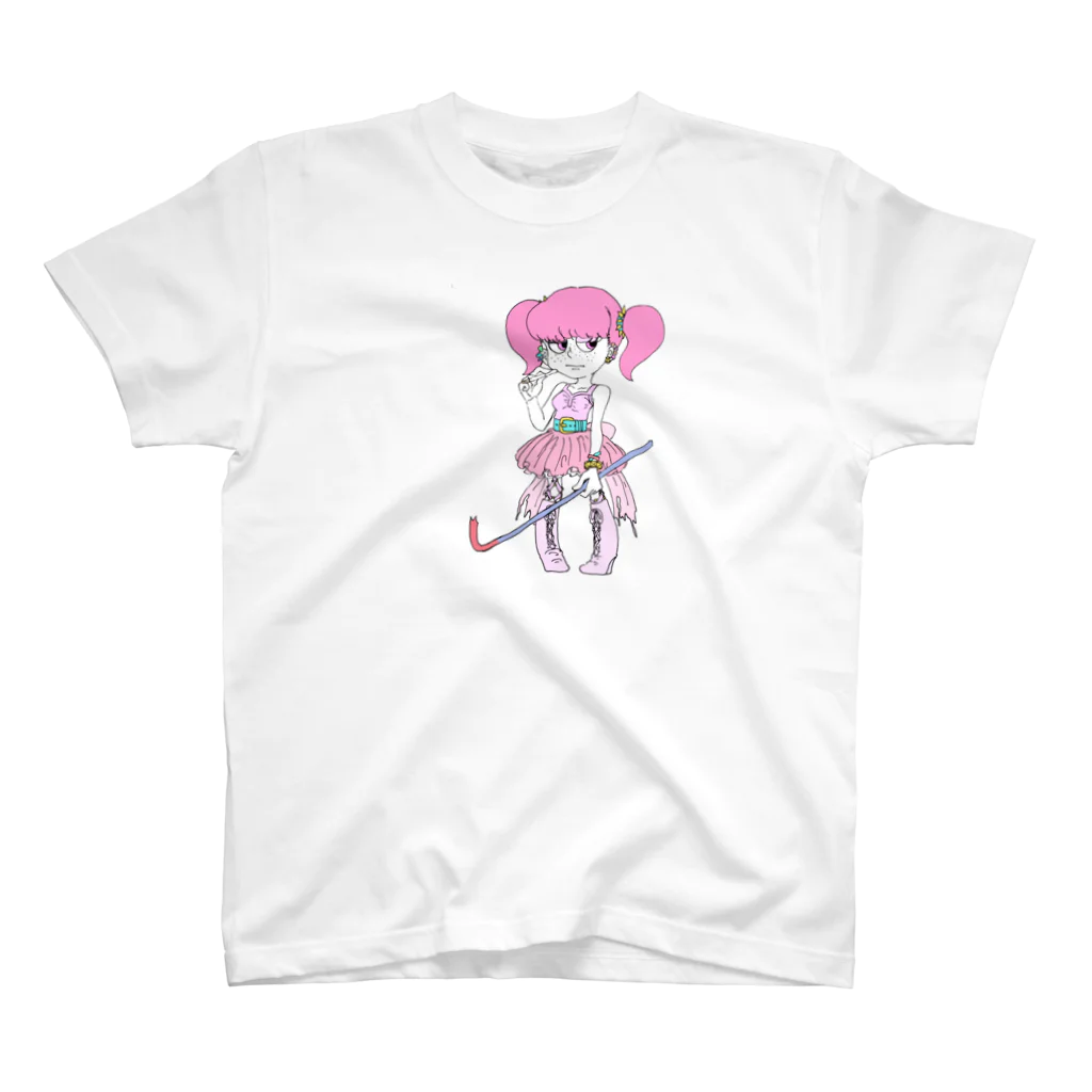 しぶき   やのタバコ吸ってる女の子 スタンダードTシャツ