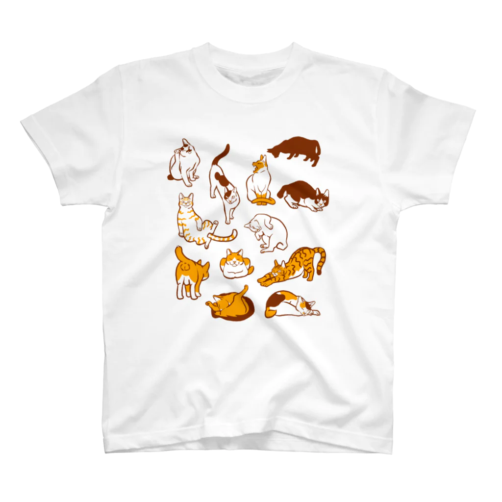 でんや　SUZURI店の雲猫 スタンダードTシャツ