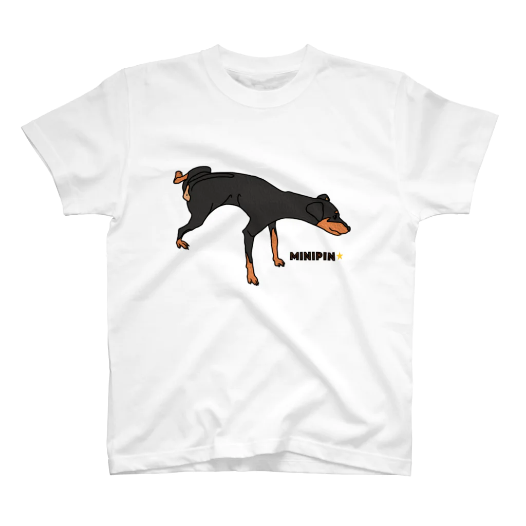 ミニピン クラブ minipin clubのミニチュアピンシャー ミニピン Miniature Pinscher minipin マーキング スタンダードTシャツ