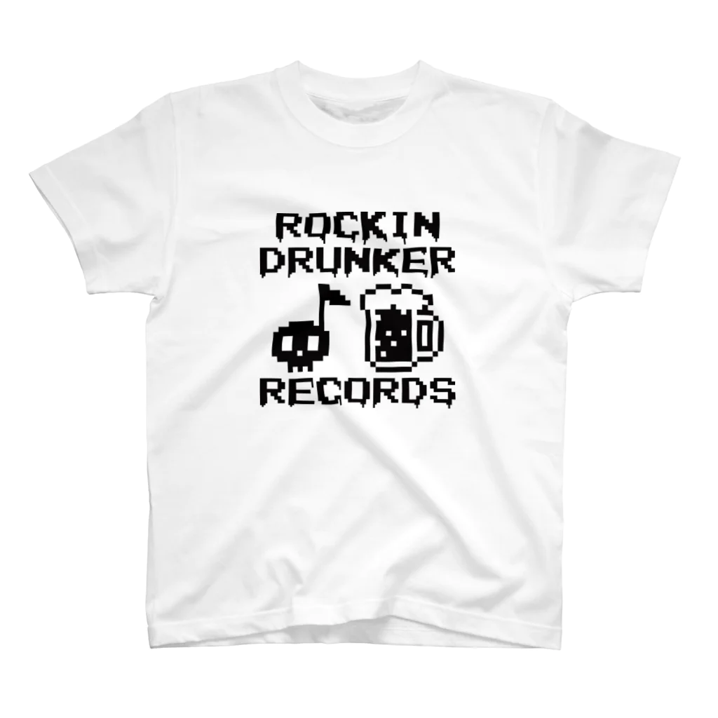 dis_cordのROCKINDRUNKERRECORDSロゴ ブラック Regular Fit T-Shirt