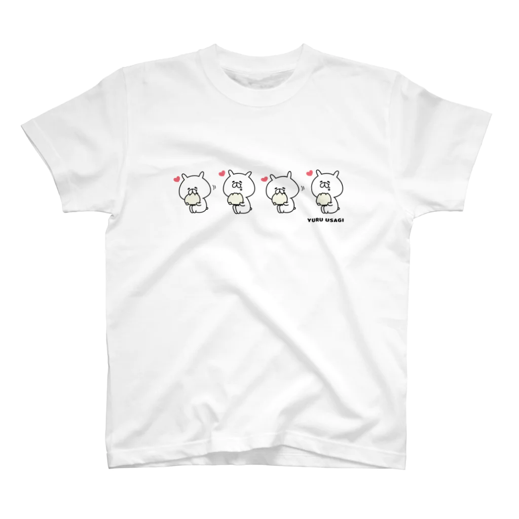 chococo_yuruusagiのゆるうさぎ はむはむ スタンダードTシャツ