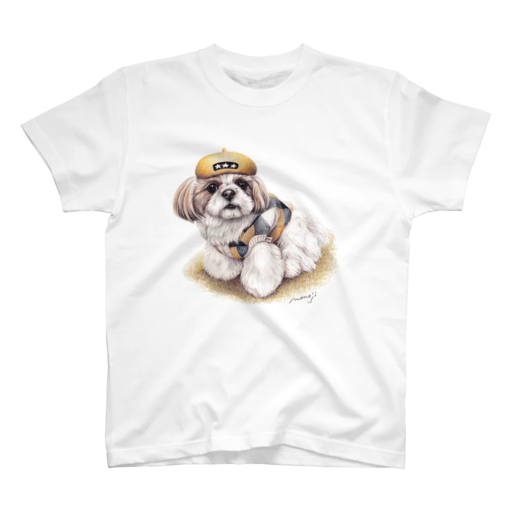 Momojiの犬画のシーズー91 スタンダードTシャツ