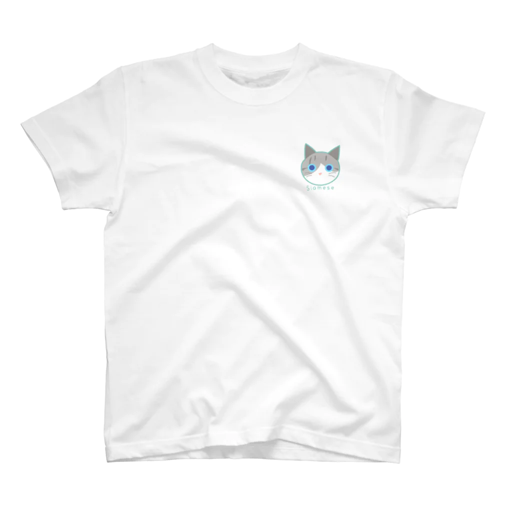 かまくらまいのシャムトラ猫 Regular Fit T-Shirt