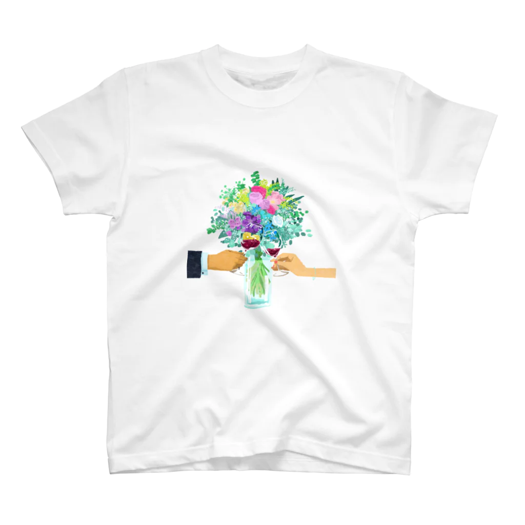 hitorieの花のスマホケース スタンダードTシャツ