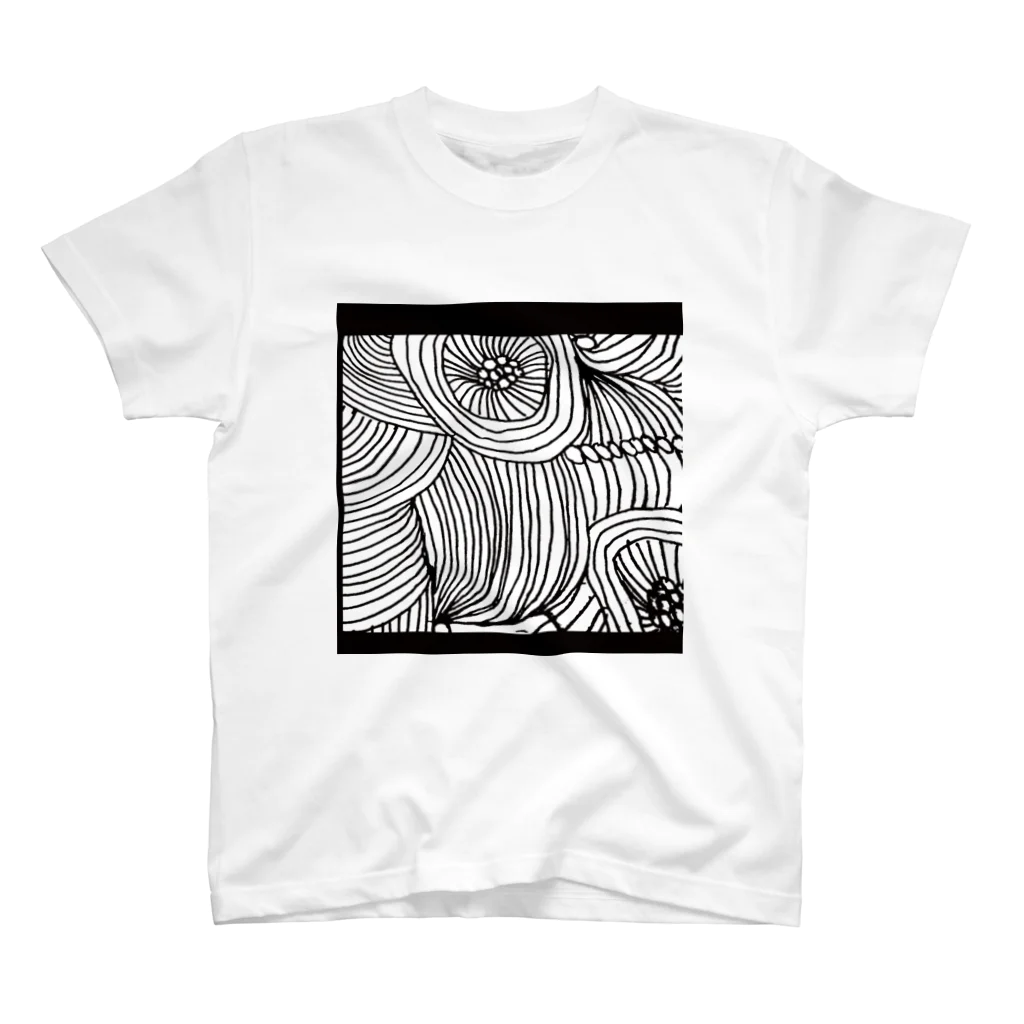カラフルライフのline、flower 티셔츠