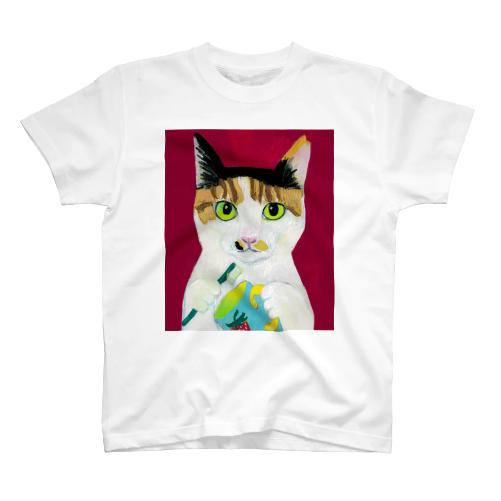 のっぴきならない。ラインスタンプ発売中ののっぴきならない/保護猫梅ちゃん Regular Fit T-Shirt