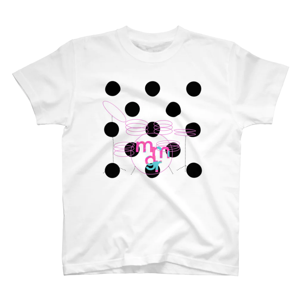 mmgrのdrums + dots ＜2T1F＞ スタンダードTシャツ