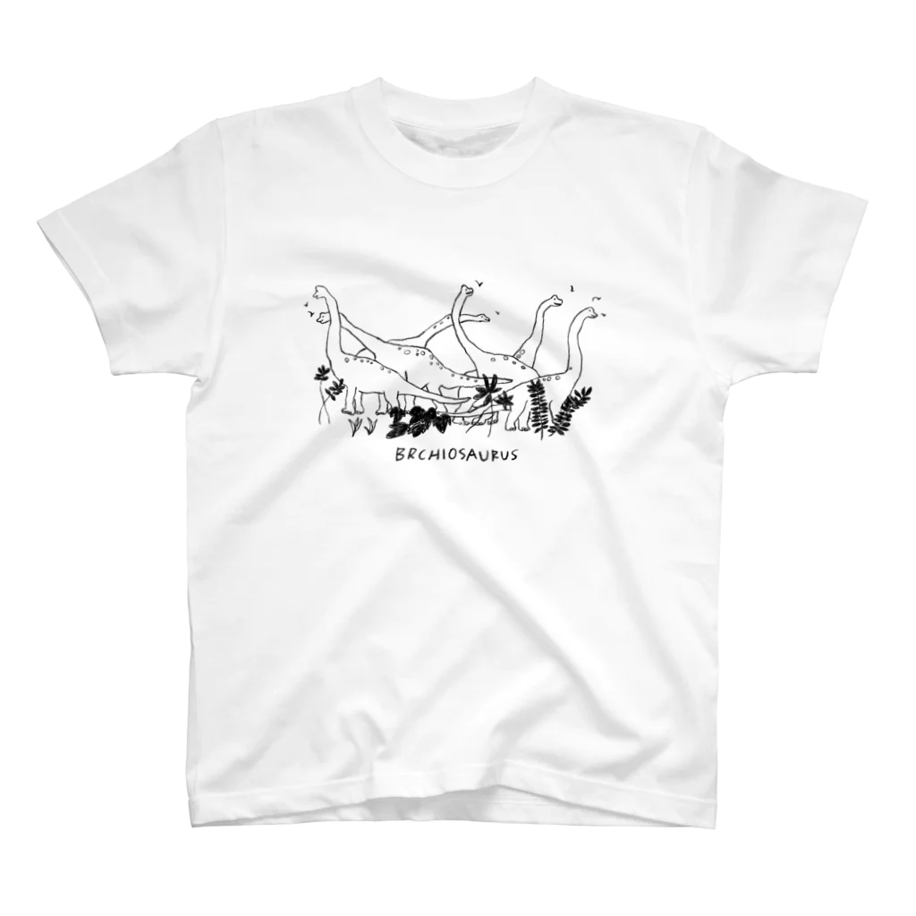 Kanako Okamotoの恐竜Tシャツ「ブラキオサウルス」 スタンダードTシャツ