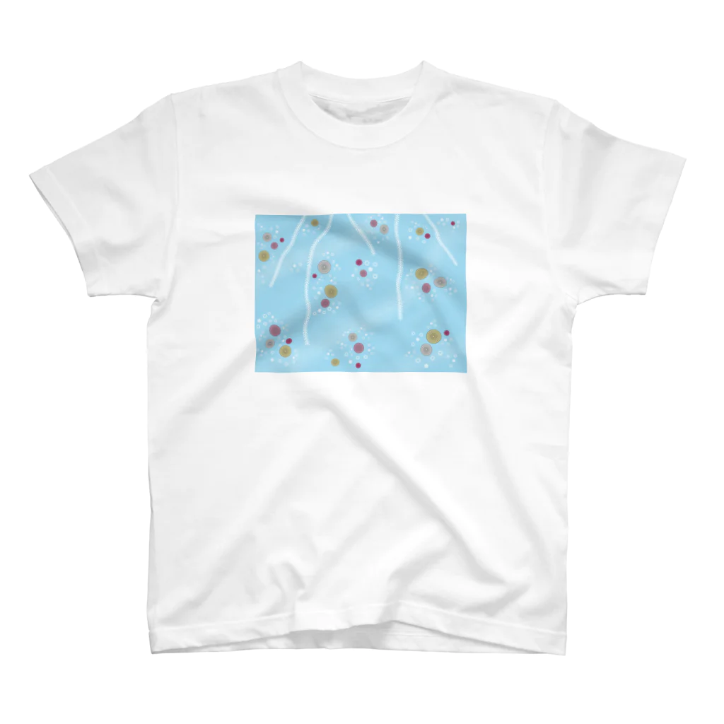 謎はないけど謎解き好きのお店の謎柄の和風グッズA（空色） / Japanese style goods A inspired by escape room (Light blue) Regular Fit T-Shirt