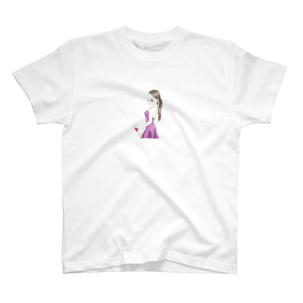 minna✽の振り返り美女 スタンダードTシャツ