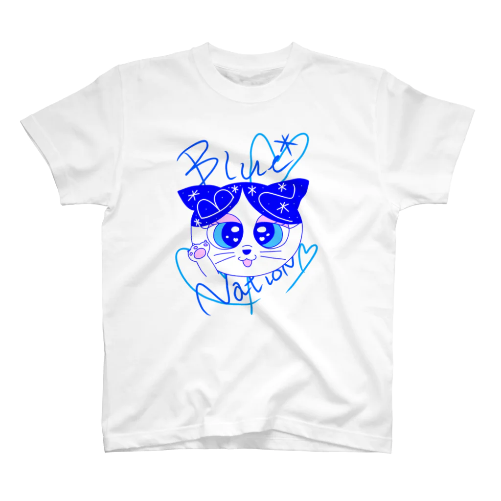 Blue*NatioNのぶるねこ スタンダードTシャツ