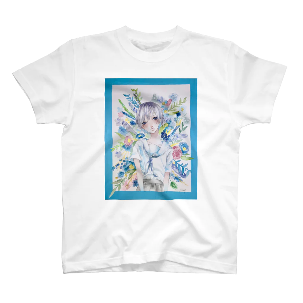 SUISOU by yurariのFlower スマホケース スタンダードTシャツ