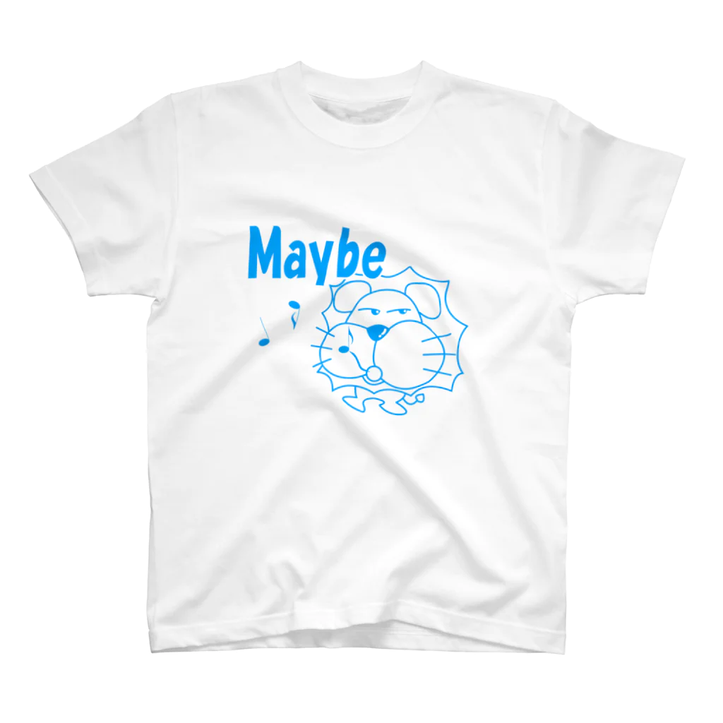 ワン太フルのTシャツ屋さんのライオン君 Maybe ブルー Regular Fit T-Shirt