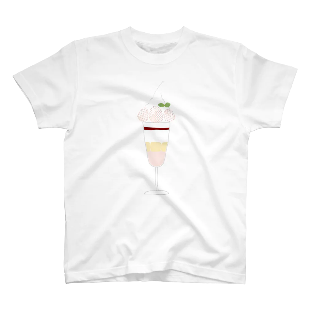 cotton-berry-pancakeの白いちごのパフェ スタンダードTシャツ