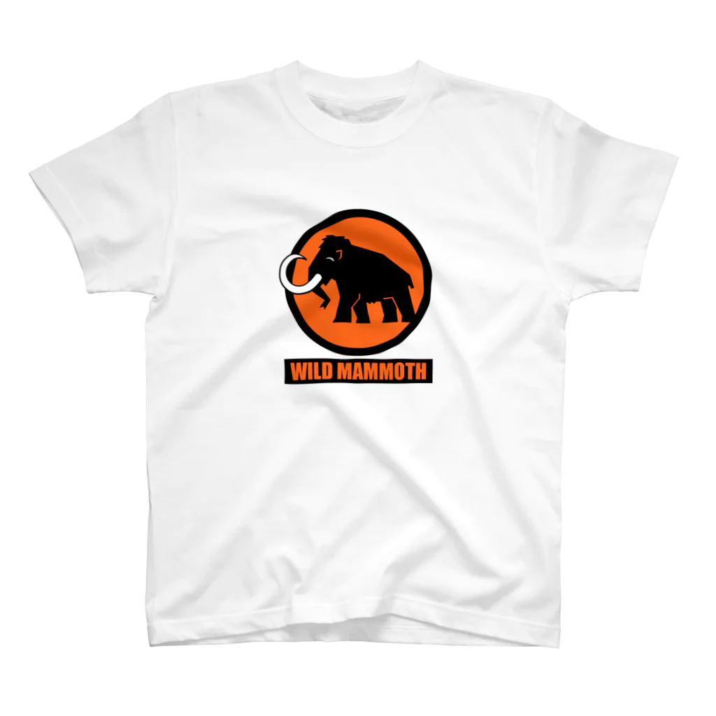 Wild  MammothのWM Tシャツ　白×オレンジ スタンダードTシャツ