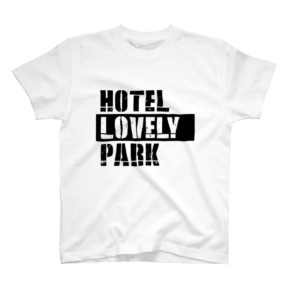 HOTEL LOVELY PARK 公式ショップのHOTEL LOVELY PARK ロゴ（モノトーン） Regular Fit T-Shirt