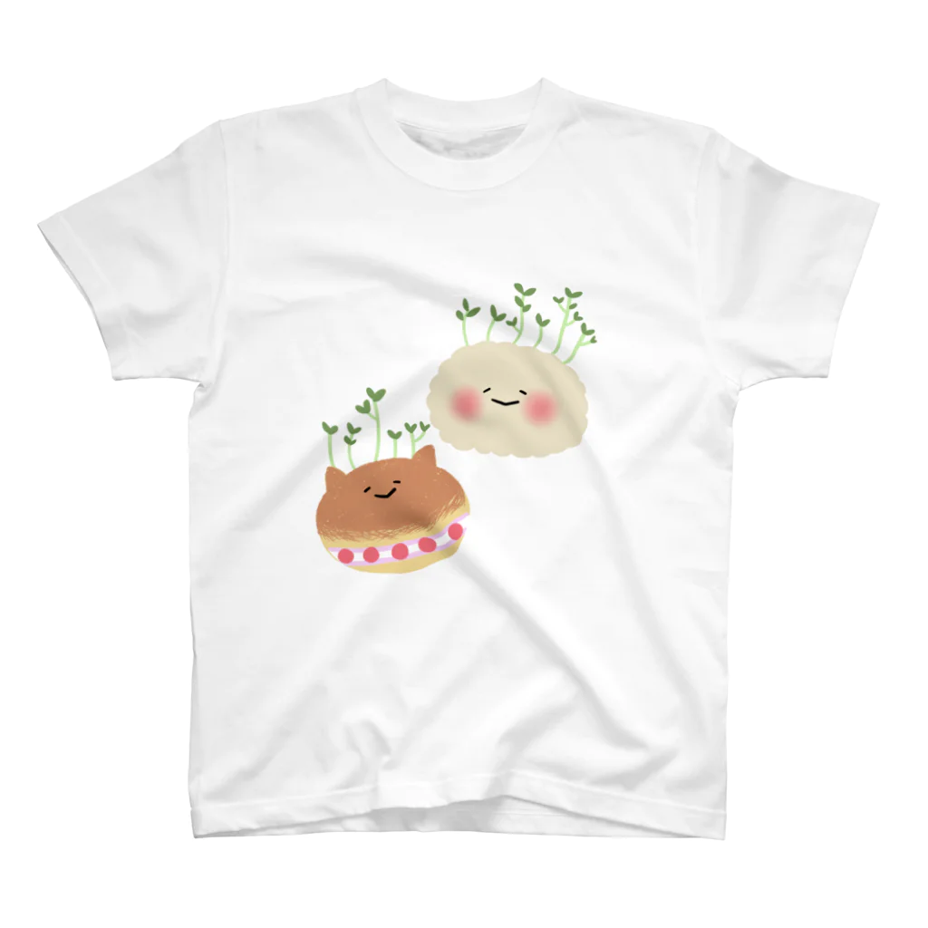 おで工房のむしパンくんたちと豆苗さん スタンダードTシャツ