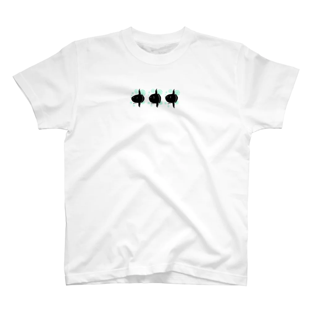 ＰＵＧＬＡＮＤのマンボウ３つ・黒・小 Regular Fit T-Shirt