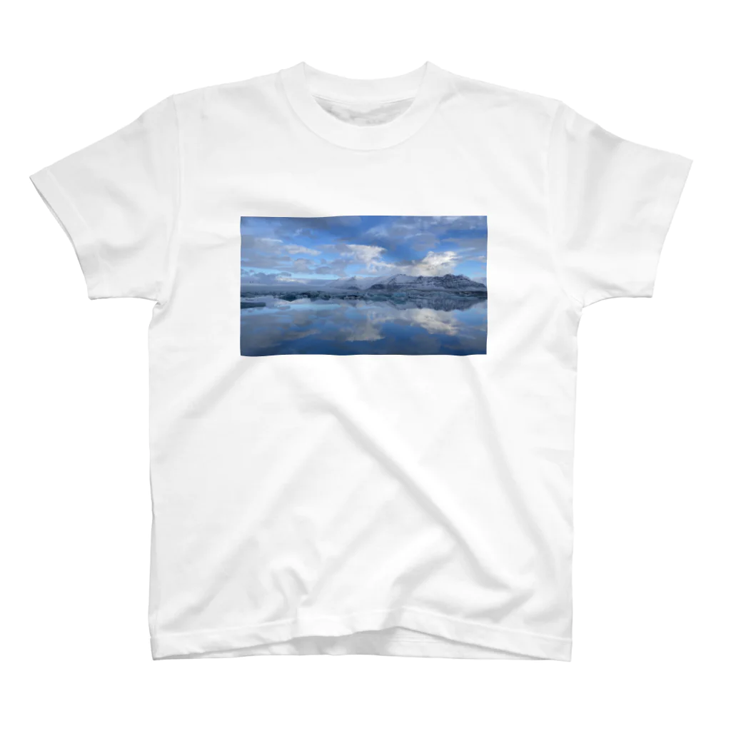 takeda-vigoのアイスランド ブレイザメルクルヨークトル氷河 Regular Fit T-Shirt