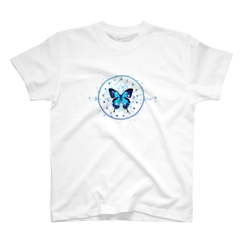 榛名🦋灯頼のDreamy butterfly blue Regular Fit T-Shirt