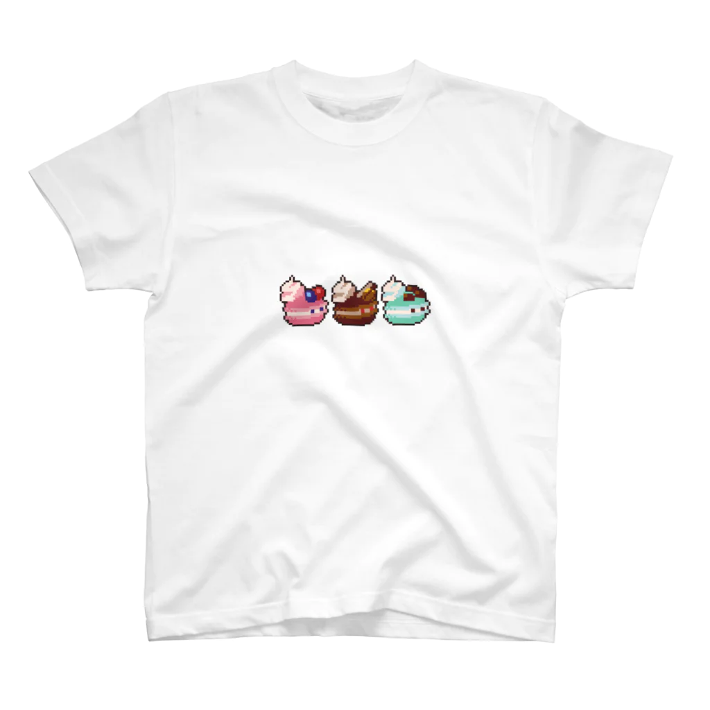 にく、ましましで。のドット絵マカツムリ スタンダードTシャツ