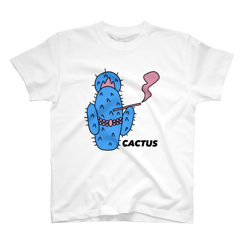CACTUS SHOPのブルーなサボテンちゃん スタンダードTシャツ
