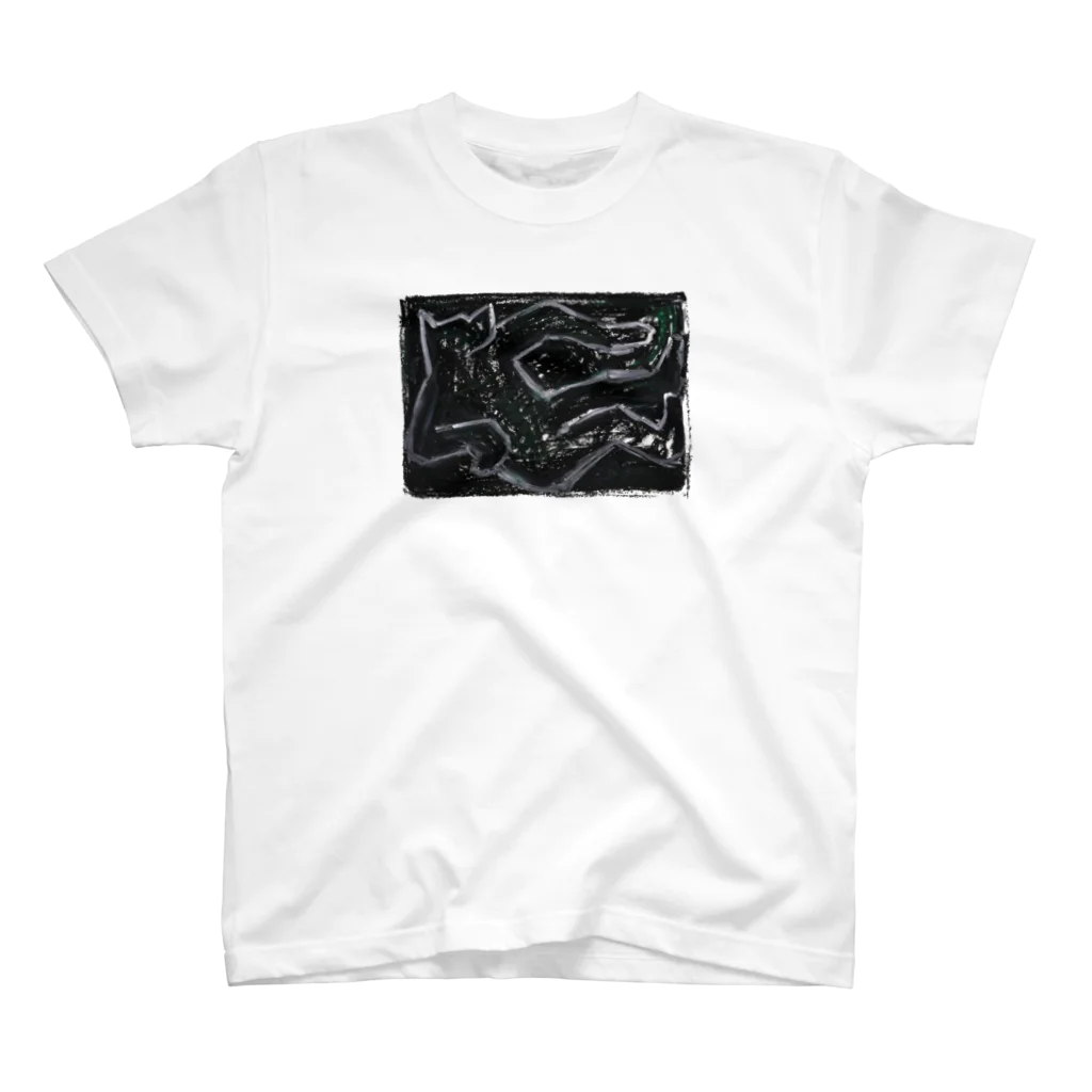 19mile_の[サイン無し] Box drawing -black-  Regular Fit T-Shirt
