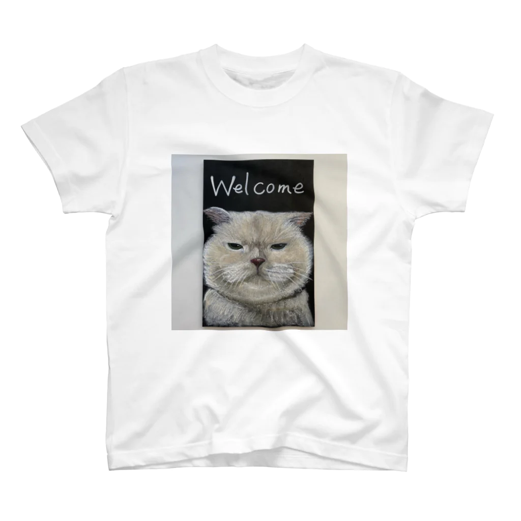 錦鯉野アキコの全然welcomeじゃないwelcomeネコ スタンダードTシャツ