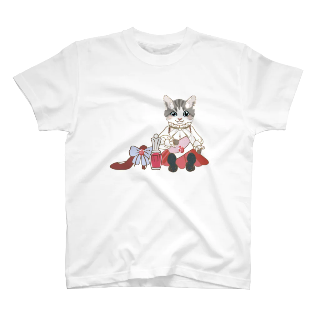 little lion house公式ショップ（大人のためのねこ）のアンティーク雑貨と西洋猫(アメショ スタンダードTシャツ