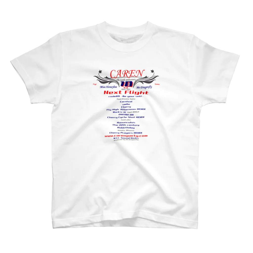 歌憐のCAREN【歌憐】2nd Album『Next Flight』発売記念（白） Regular Fit T-Shirt