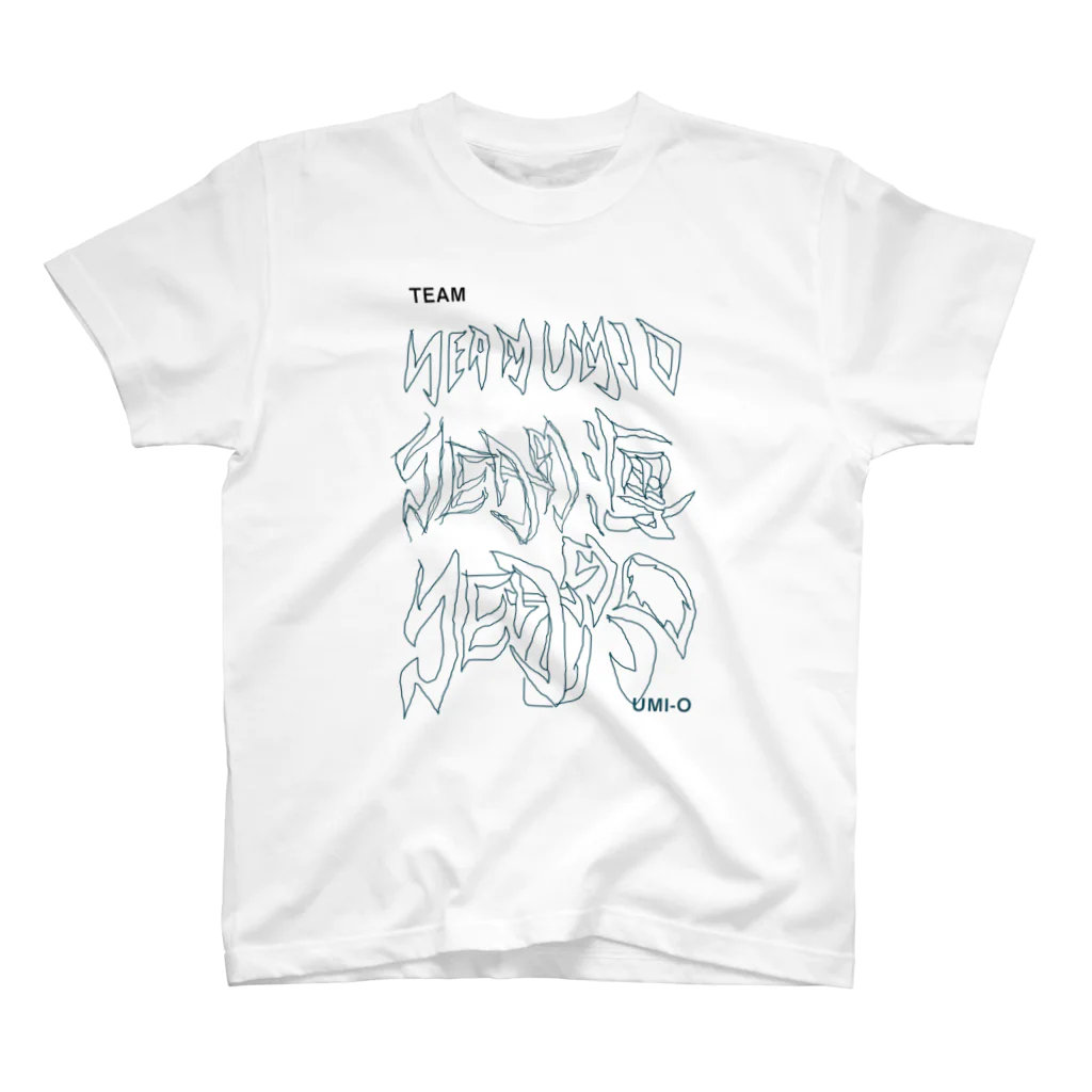 Team海男Umi-OのTeam海男ロゴ下書き スタンダードTシャツ