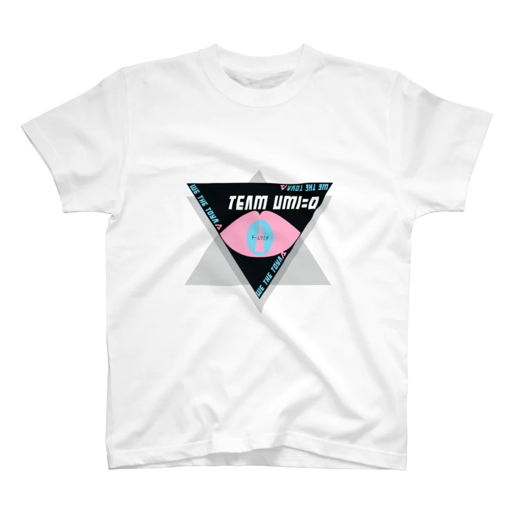 Team海男Umi-Oの【ロゴ大】Team海男スローガン＆メイソン Regular Fit T-Shirt