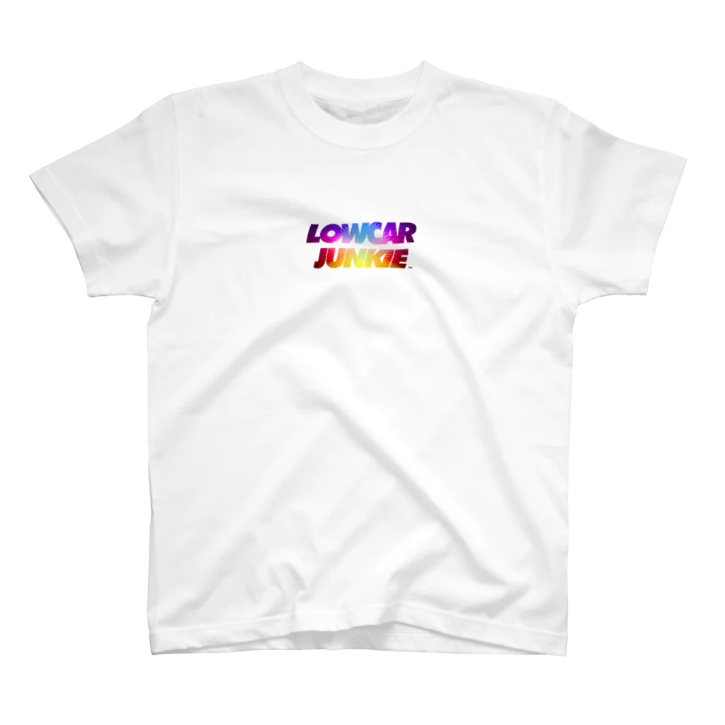 LOWCARJUNKIE ONLINE STORE #LOWCARJUNKIEの#LOWCARJUNKIE "Rainbow Logo🌈" Regular Fit T-Shirt