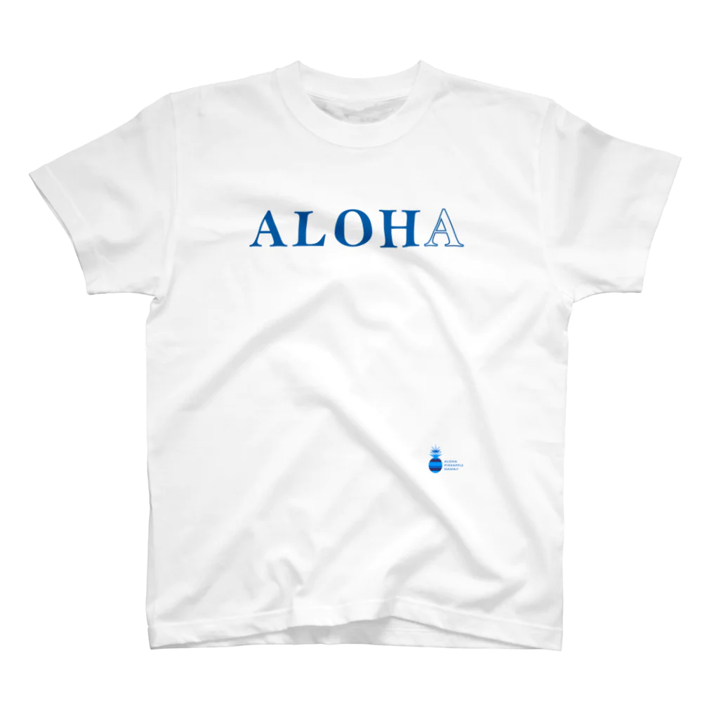 aloha_pineapple_hawaiiのALOHA オリエンタルブルー 093 スタンダードTシャツ