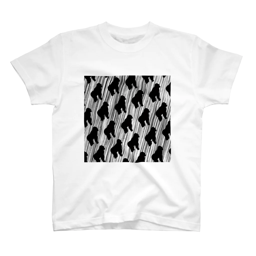 учк¡✼*のゴリラ豪雨 スタンダードTシャツ