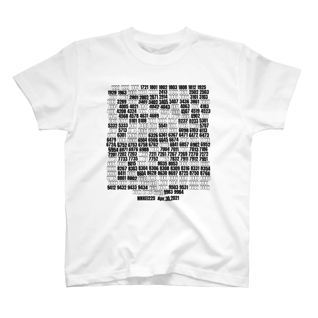 かぶてぃのNIKKEI225 Tシャツ (2021/4/30) Regular Fit T-Shirt