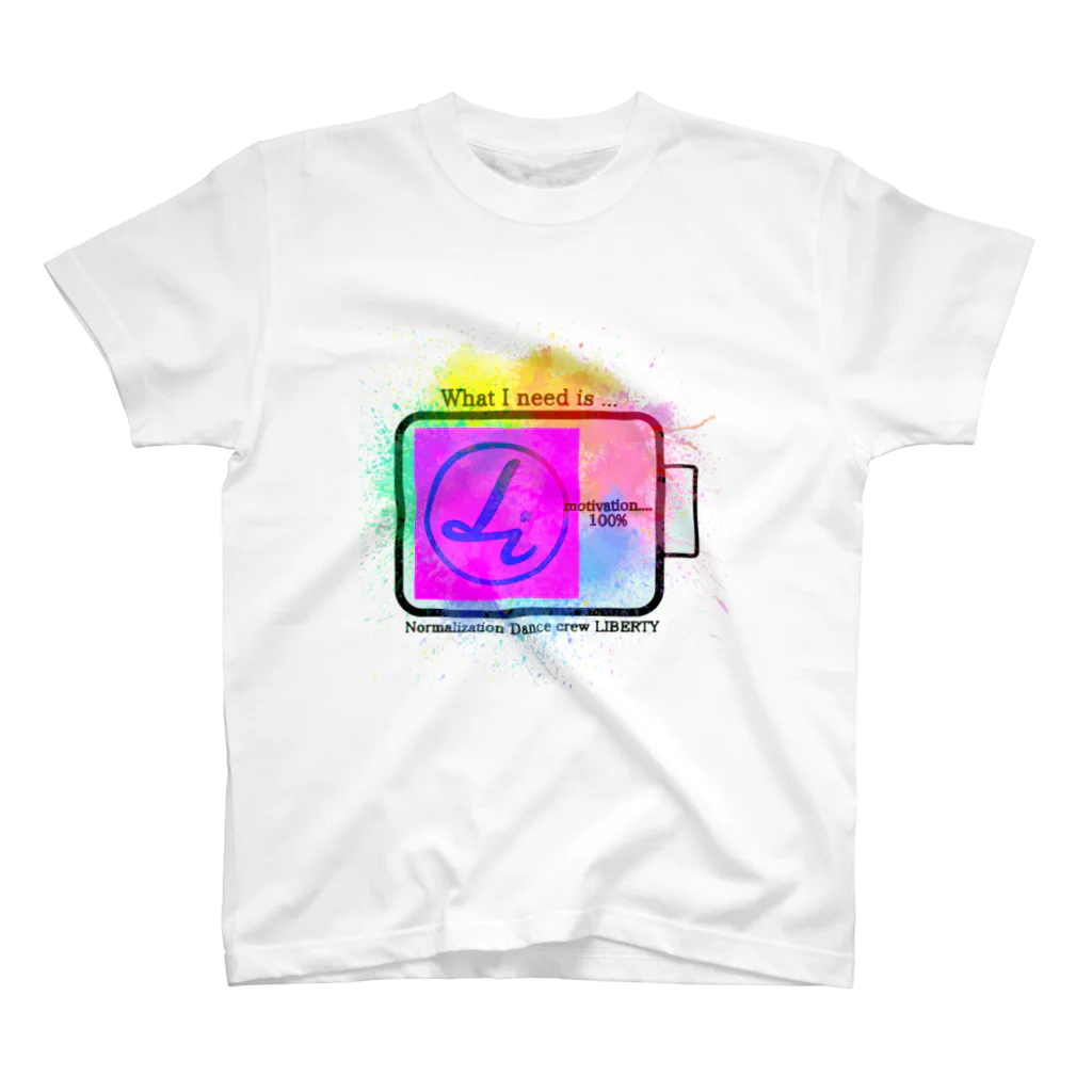 Re:3(リースリー)repeat_reset_replayのリバティー＋バッテリー スタンダードTシャツ