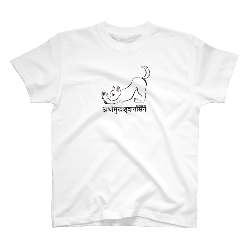 komomoaichiのダウンドッグ（white系） スタンダードTシャツ