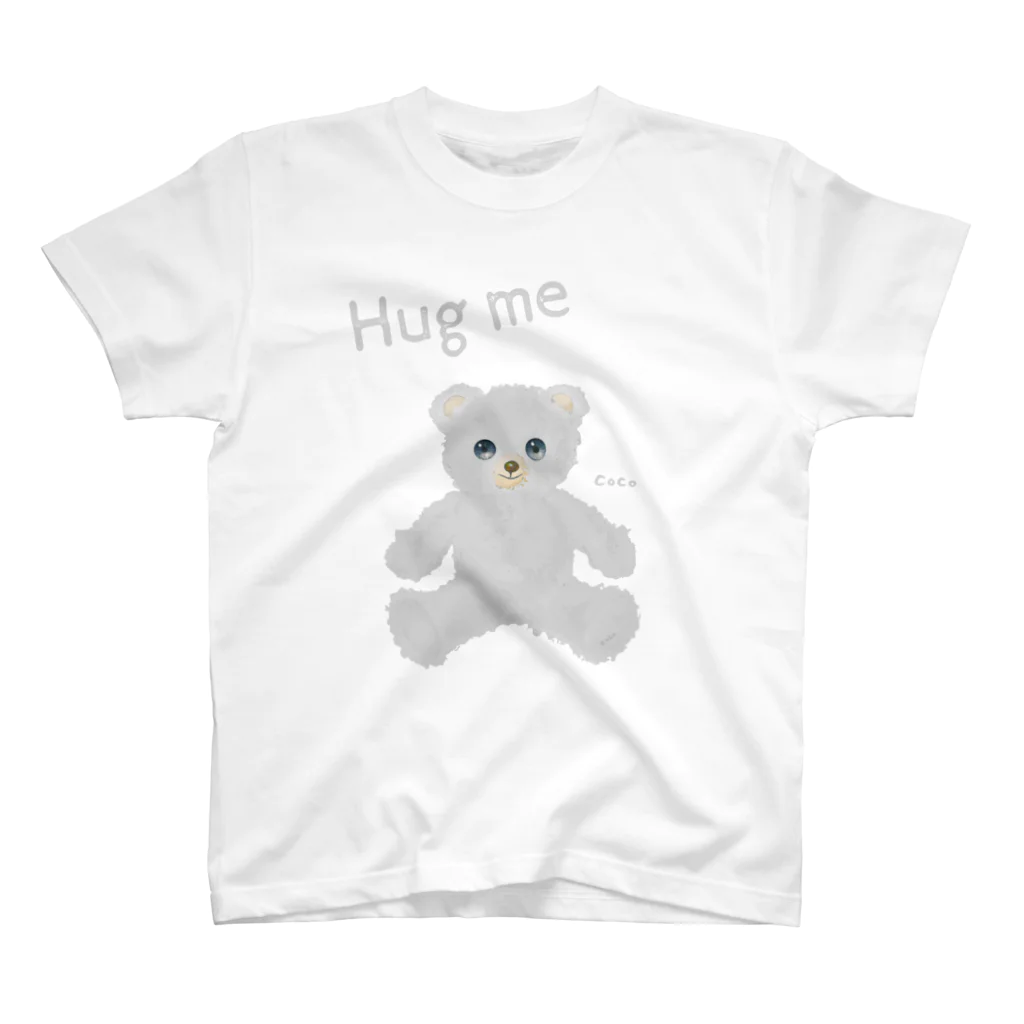 cocoartの雑貨屋さんの【Hug me】（白くま） スタンダードTシャツ