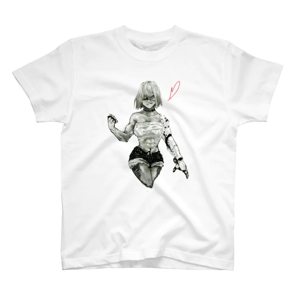 💉片腹生きてる💉のマッチョガール スタンダードTシャツ