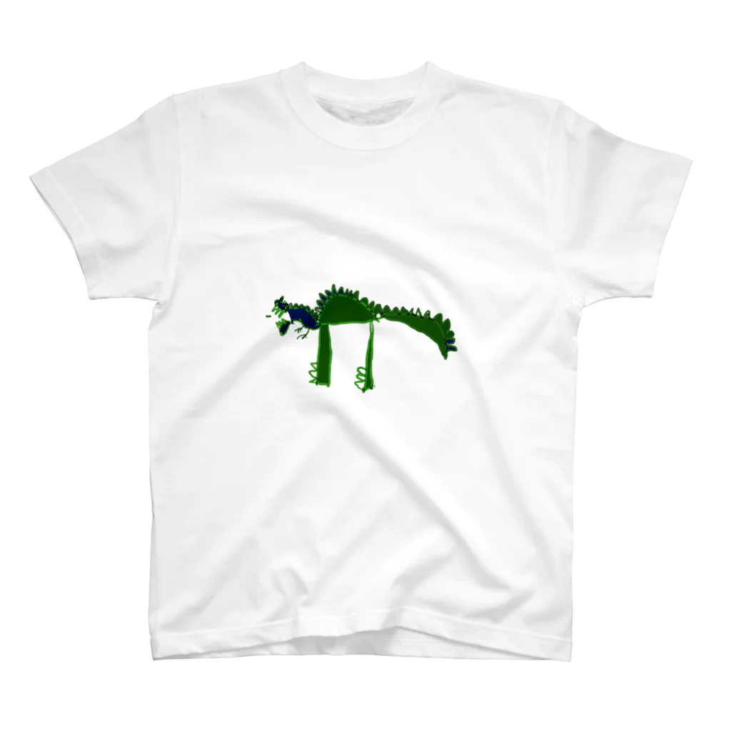 恐竜と宇宙大好き5才のショップの緑きょうりゅう Regular Fit T-Shirt